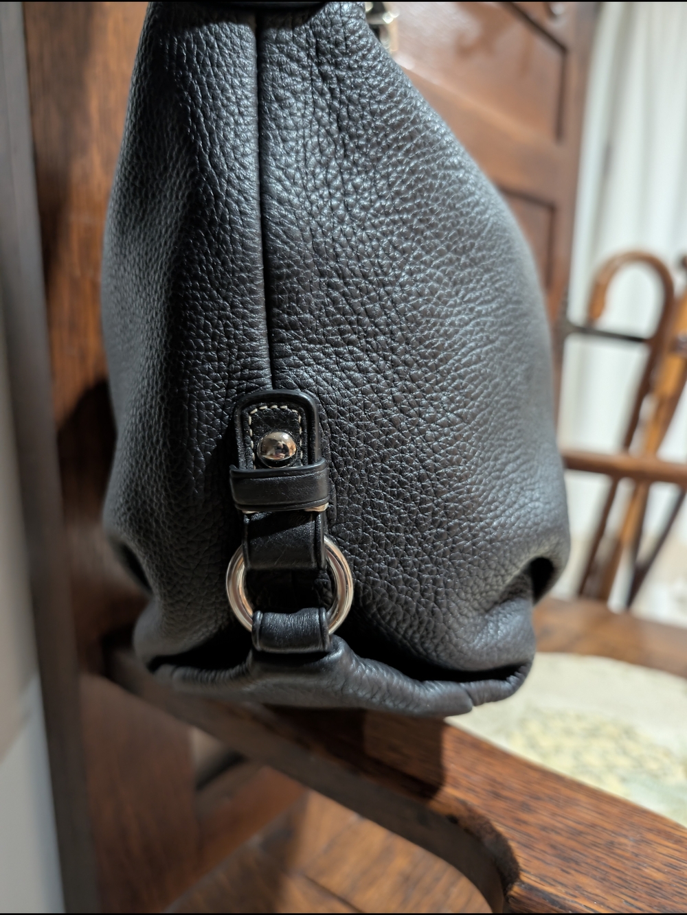 Coach Black Leather Shoulder Bag - Picture 4 of 11